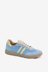 Zazoo N1068 Zamszowe Niskie Sneakersy Damskie Błękitne