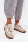 Sneakersy Damskie Beżowe Hanelor