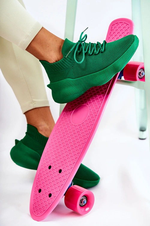 Wsuwane Buty Sportowe Damskie Zielone Dalmiro