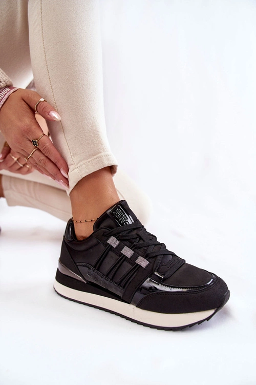 Damskie Modne Buty Sportowe Big Star KK274110 Czarne