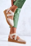 Damskie Zamszowe Espadryle Big Star JJ276038 Beżowe