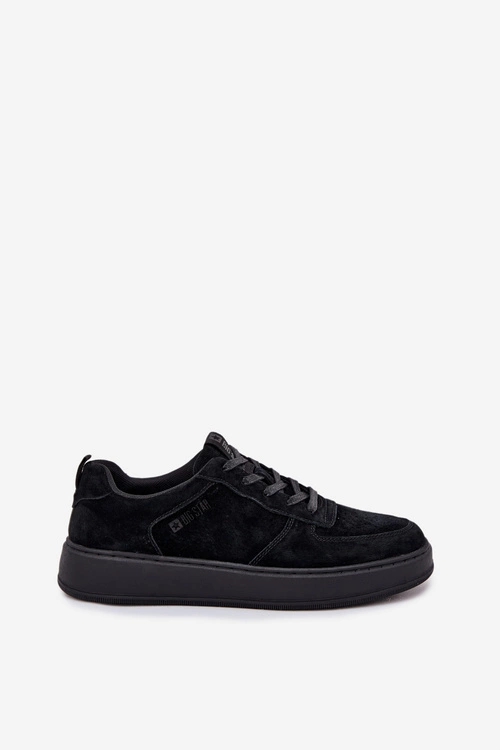 Męskie Sneakersy Na Platformie Zamszowe Big Star OO174012 Czarne