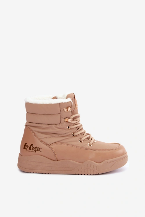 Sznurowane Śniegowce Trapery Lee Cooper LCJ-44-4565 Jasnobrązowe