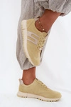 Buty Sportowe Sneakersy Z Naturalnego Zamszu Damskie Żółte Lovey