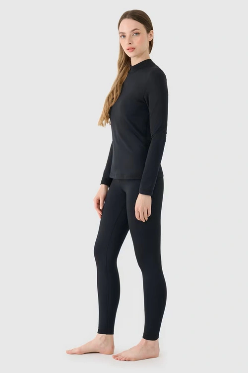 Bielizna Termiczna Drapana (dół) Damska Legginsy 4F 4FWAW24UBRUF075-20S Czarna
