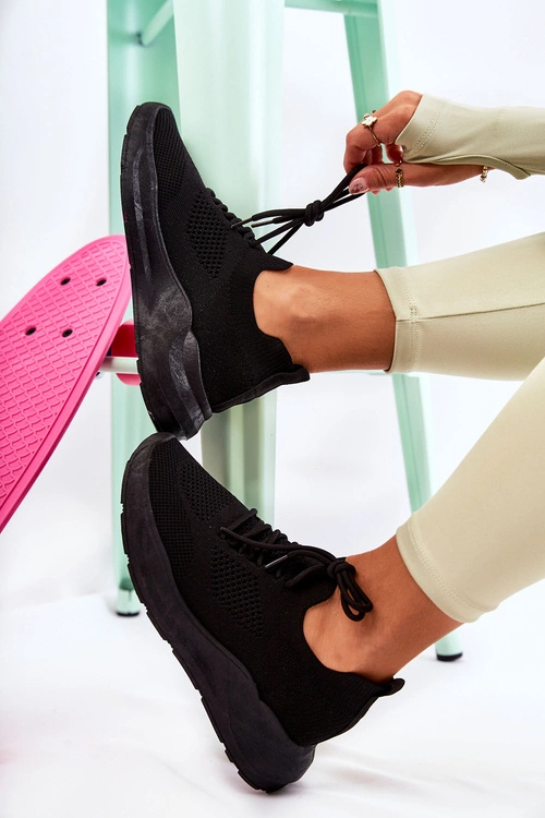 Damskie Buty Sportowe Wsuwane Czarne Livia