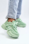 Sneakersy Damskie Na Masywnej Podeszwie Zielone Windamella