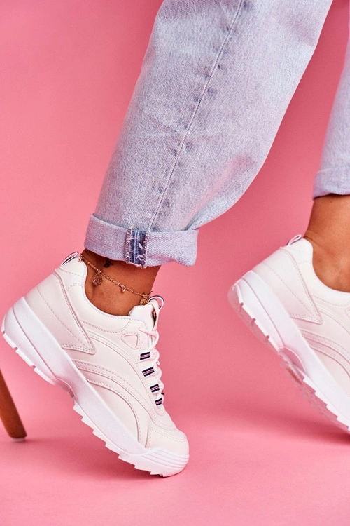 Damskie Sportowe Buty Sneakersy Białe Boston