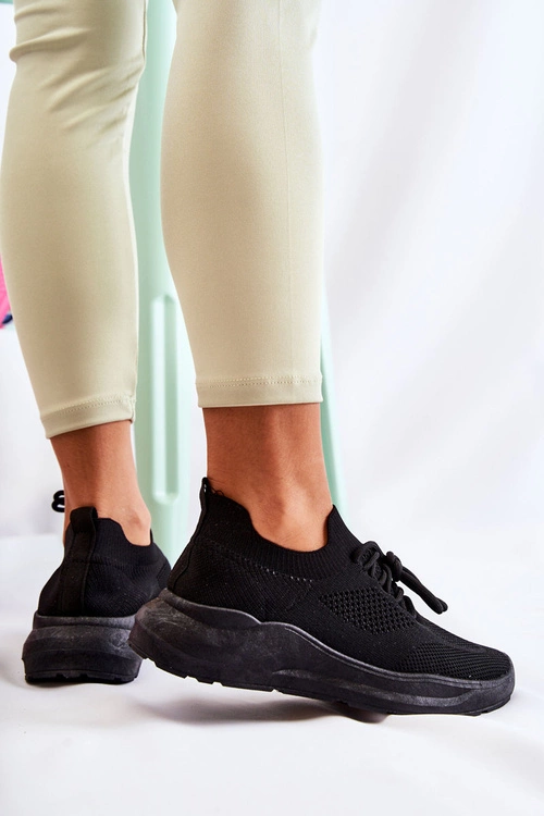 Damskie Buty Sportowe Wsuwane Czarne Livia