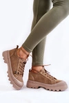 Zamszowe Buty Sportowe Big Star KK274511 Beżowe
