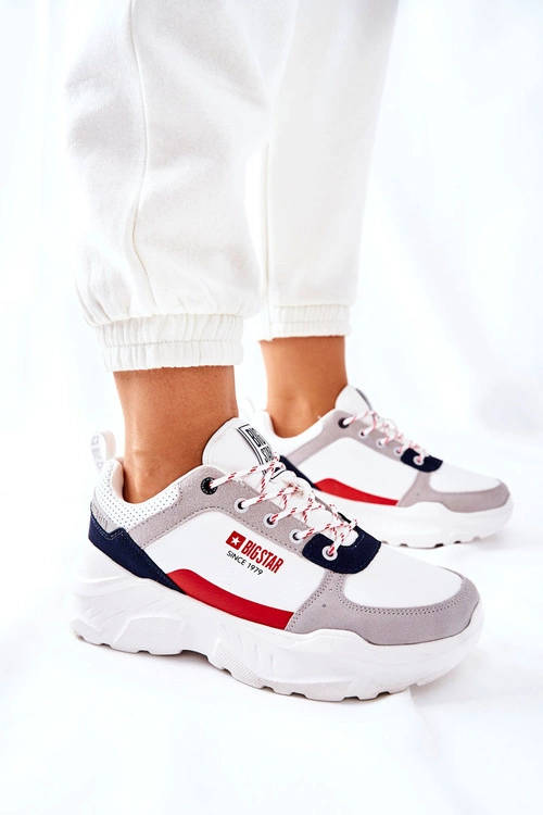 Sportowe Buty Sneakersy Big Star II274283 Białe