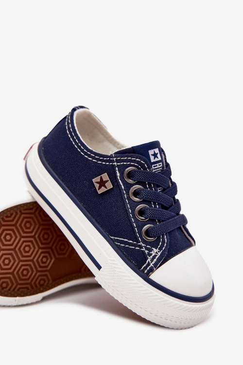 Dziecięce Klasyczne Trampki Big Star DD374162 Granatowe