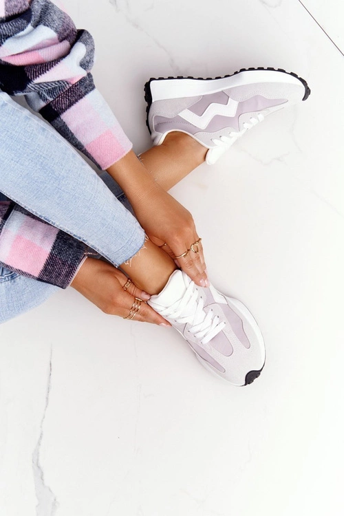 Damskie Sportowe Buty Sneakersy Szare Move On