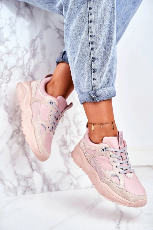 Damskie Sportowe Buty Sneakersy Big Star GG274655 Różowe