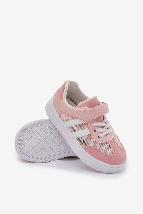 Sneakersy Dziecięce Na Rzep Różowe Sepovia
