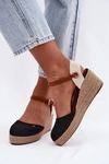 Sandały Espadryle Damskie Na Koturnie Wrangler 20261087-25Y Czarne