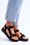 Zamszowe Sandały Na Rzep Big Star LL276011 Czarne