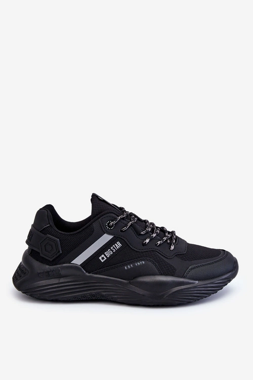 Męskie Lekkie Sneakersy Memory Foam System Big Star LL174150 Czarne