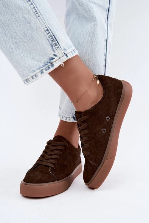 Sneakersy Damskie Big Star UU274243 Czekoladowe