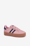 Sneakersy Damskie Na Platformie Różowe Egelia