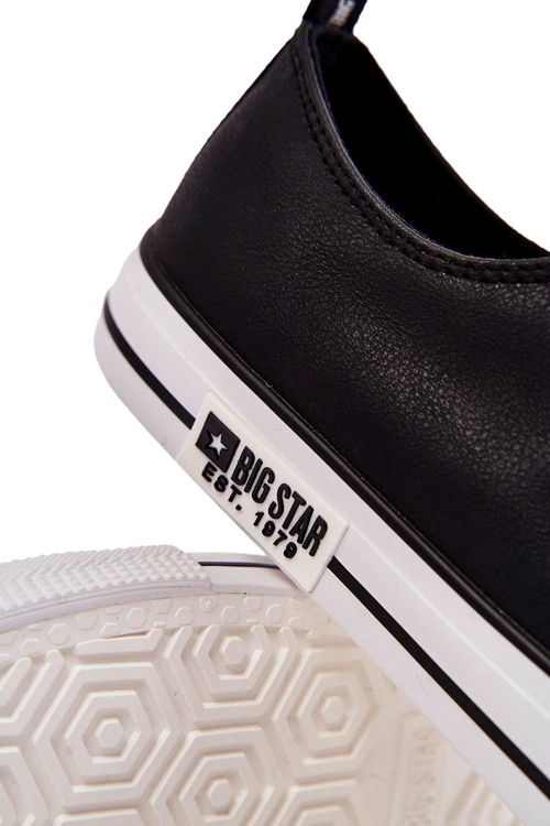 Męskie Skórzane Trampki Big Star KK174047 Czarne