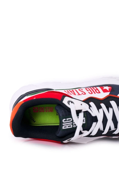 Męskie Sportowe Buty Memory Foam Big Star HH174208 Biało-Granatowe