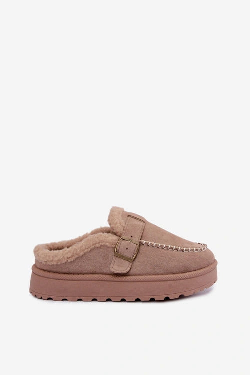 Śniegowce Damskie Z Klamrą Beżowe Saldora