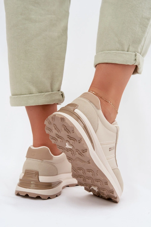 Sneakersy Buty Sportowe Damskie Big Star TT274876 HI-POLY SYSTEM Beżowe