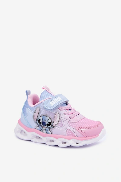 Sneakersy Dla Dziewczynki Stitch Ze Świecącą Podeszwą 8703815 Różowo-Niebieskie