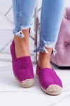 Lu Boo Fuksja Lniane Espadryle Slip On Ramen