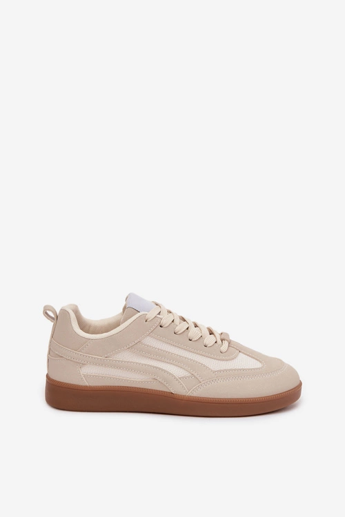Sneakersy Damskie Beżowe Hanelor
