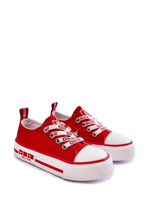 Dziecięce Materiałowe Trampki BIG STAR KK374071 Czerwone