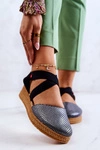 Damskie Modne Espadryle Big Star JJ276035 Czarne