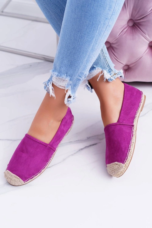 Lu Boo Fuksja Lniane Espadryle Slip On Ramen