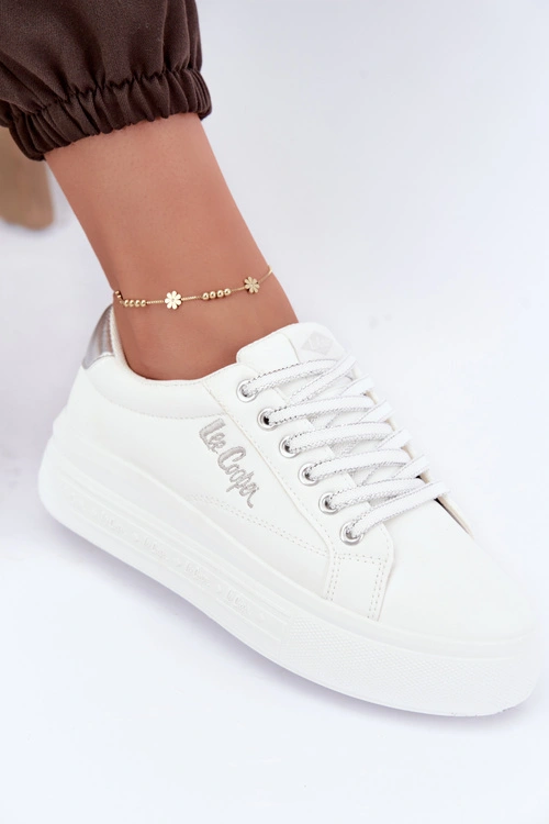 Sneakersy Damskie Na Platformie Lee Cooper LCJ-26-44-4561 Białe