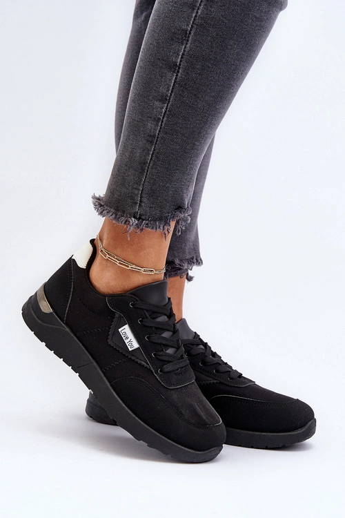 Buty Sportowe Sneakersy Damskie Czarne Vovella