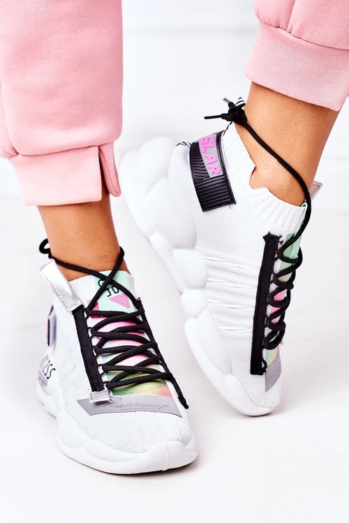 Damskie Sportowe Buty Sneakersy Białe Bubble Tea