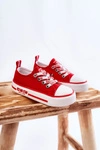 Dziecięce Materiałowe Trampki BIG STAR KK374071 Czerwone
