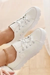 Modne Lakierowane Trampki Big Star KK274045 Białe