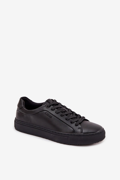 Skórzane Trampki Sneakersy Męskie Big Star SS174121 Czarne