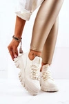 Damskie Sportowe Buty Sneakersy Jasnobeżowe Miles