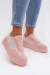 Sneakersy Damskie Na Platformie Różowe Galleria