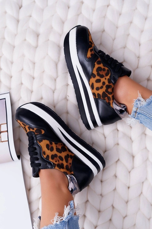 Sportowe Damskie Buty W Panterkę Gruba Podeszwa OHH!