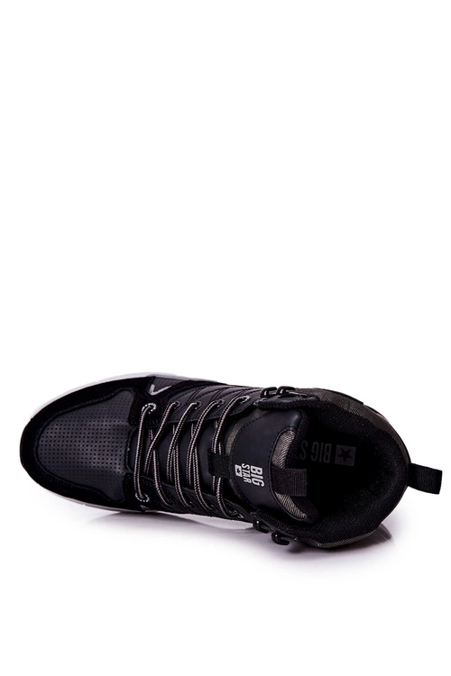 Wysokie Sportowe Męskie Buty Big Star II174223 Czarne