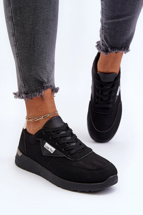 Buty Sportowe Sneakersy Damskie Czarne Vovella