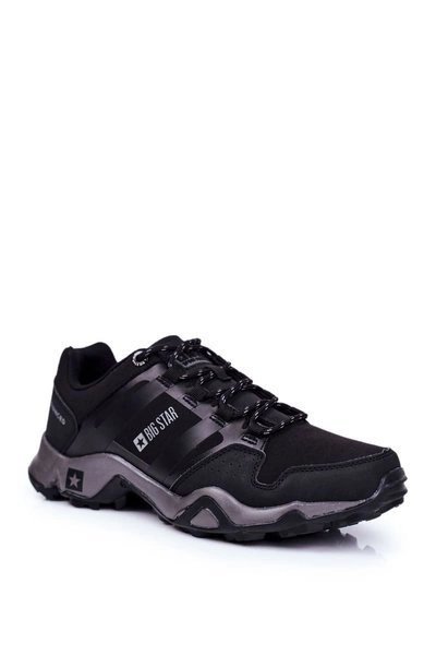 Trekkingowe Męskie Buty Big Star Outdoor Czarne GG174269