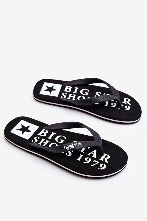Męskie Lekkie Klapki Japonki Big Star LL174444 Czarne