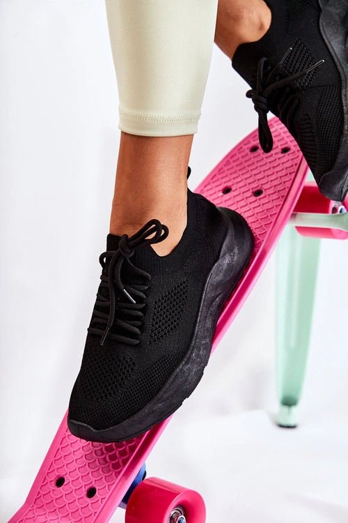 Damskie Buty Sportowe Wsuwane Czarne Livia