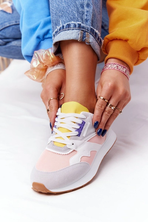 Damskie Sportowe Buty Sneakersy Różowo-Szare After Hours