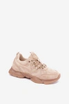 Sneakersy Damskie Ciemnobeżowe Shaley
